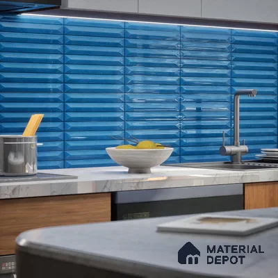 Faux Subway  Tile TL 07241 Crayon 1001 1 ft x 1 ft Ceramic Glossy Finish - 9 mm  | 2 mm Spacer is Mandatory | Please Expect a Slight Variation of Pattern (Sample)